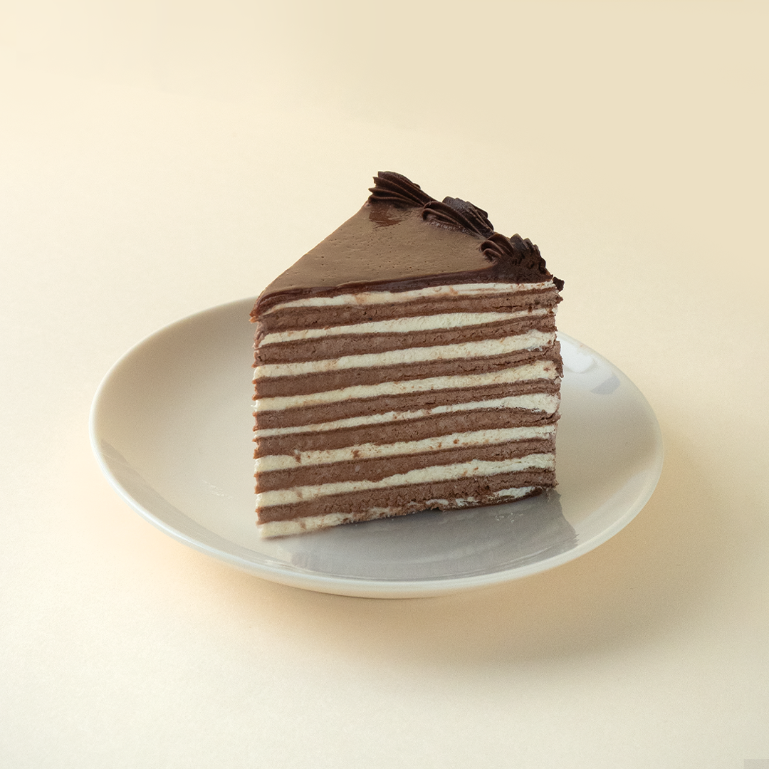 Chocolate Mille Crepe Cake