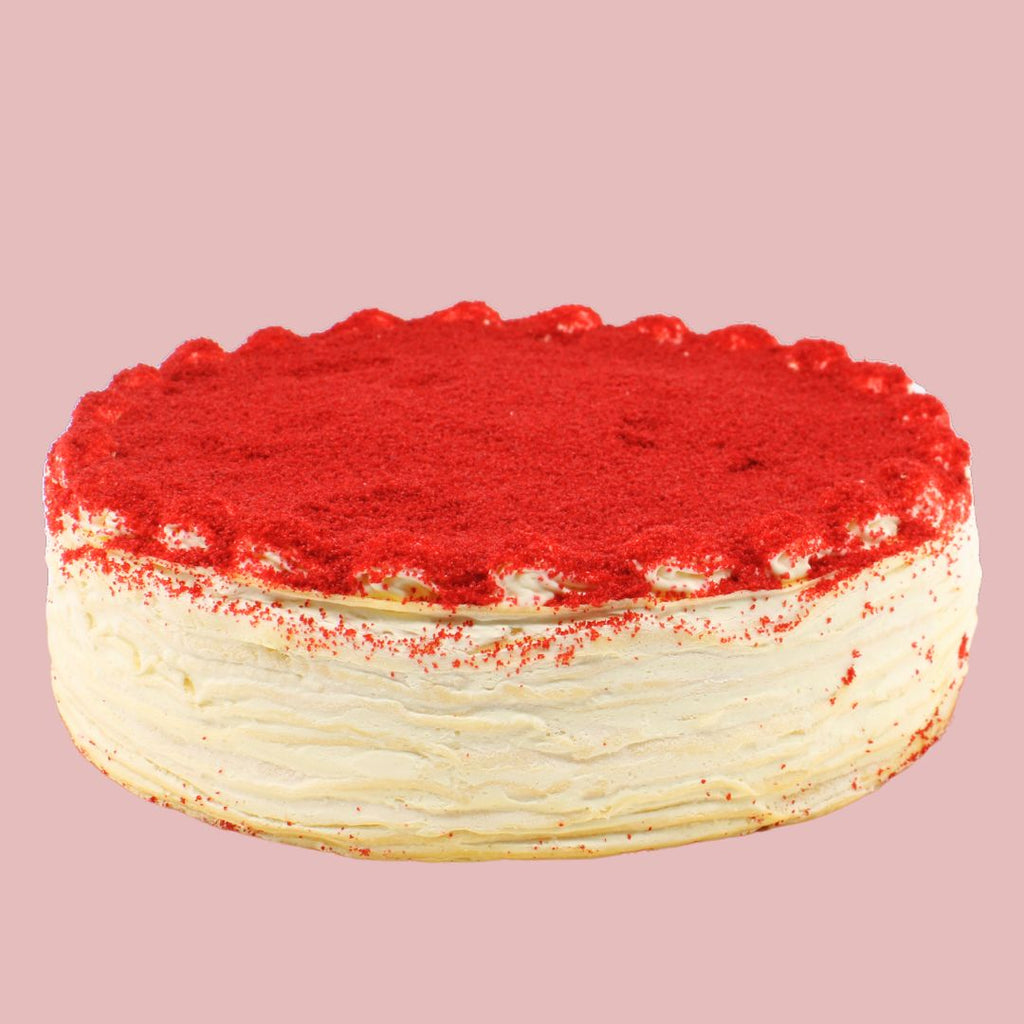 Red Velvet Mille Crepe Cake